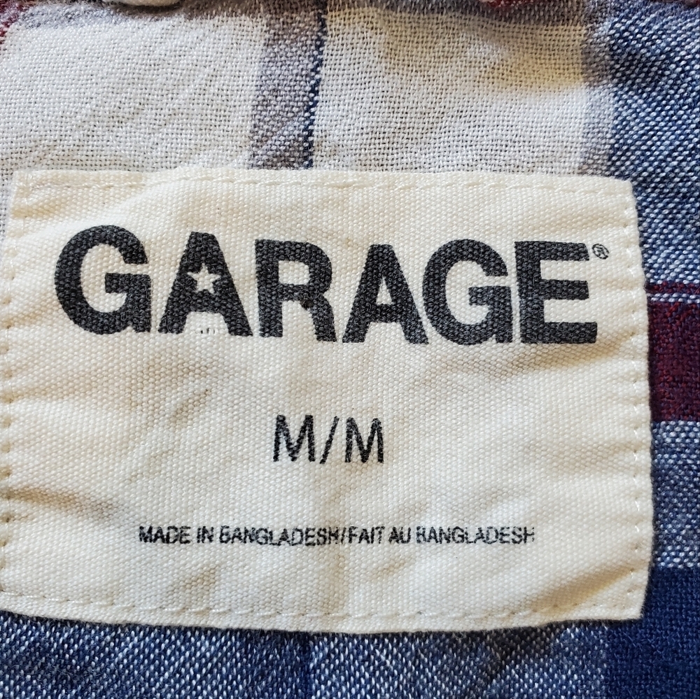 Garage L/S Plaid Shirt.  Size Medium - Picture 4 of 4